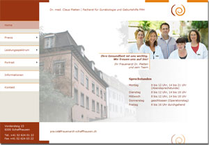 Dr. med. Claus Platten, Schaffhausen, Facharzt f�r Gyn�kologie und Geburtshilfe FMH